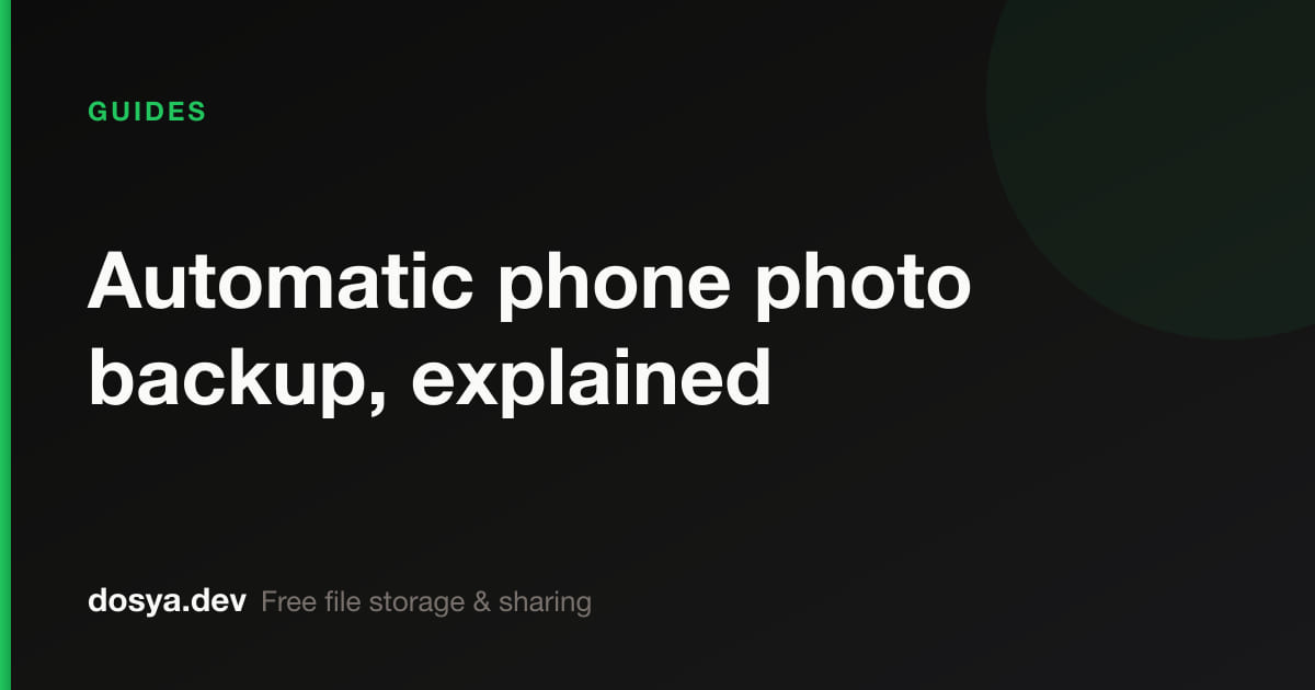Automatic phone photo backup, explained