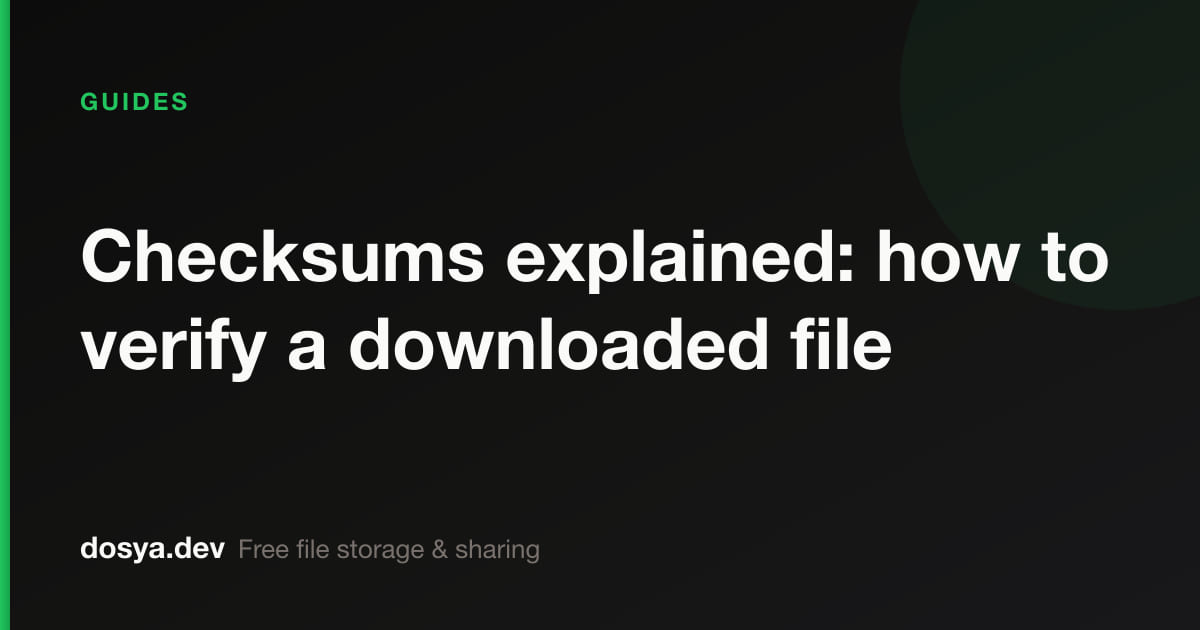 Checksums explained: how to verify a downloaded file