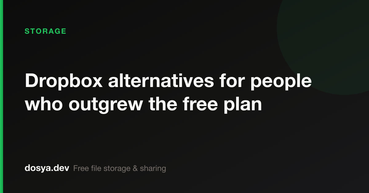 Dropbox alternatives for people who outgrew the free plan
