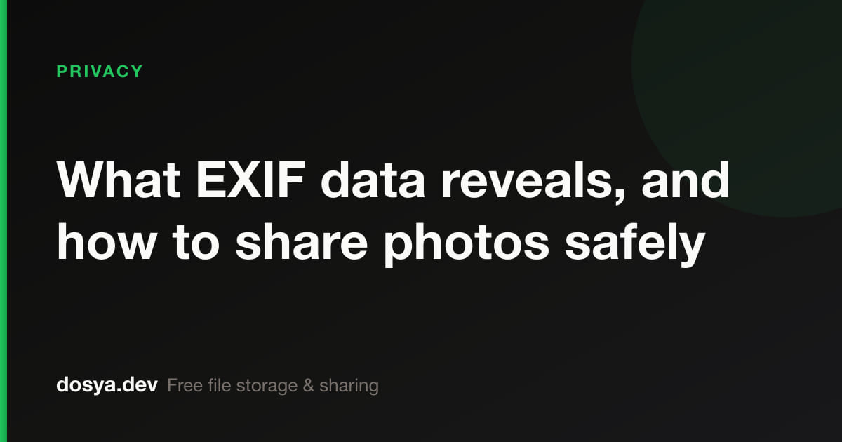 What EXIF data reveals, and how to share photos safely