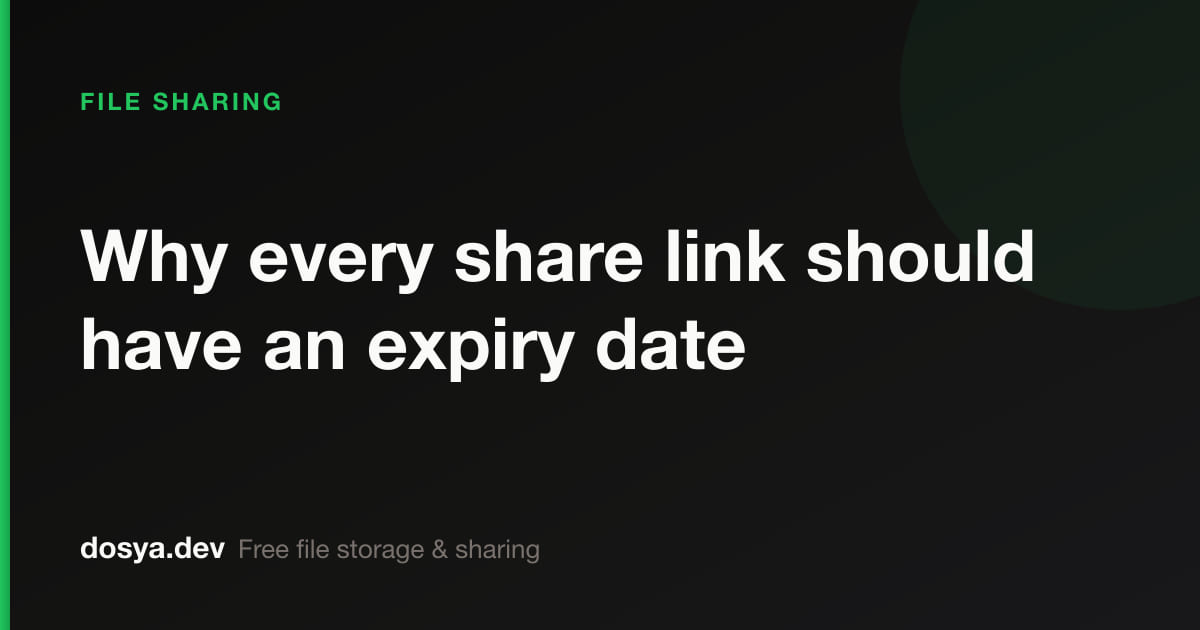 Why every share link should have an expiry date
