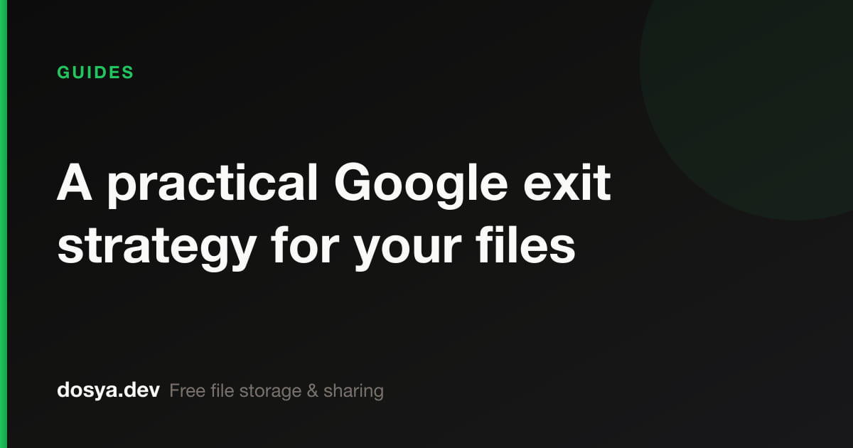 A practical Google exit strategy for your files