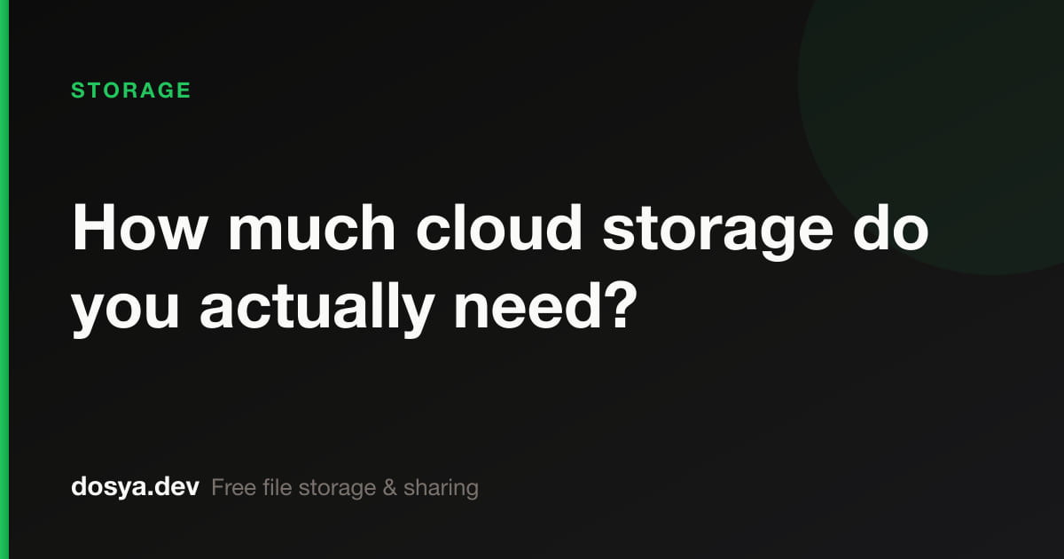 How much cloud storage do you actually need?