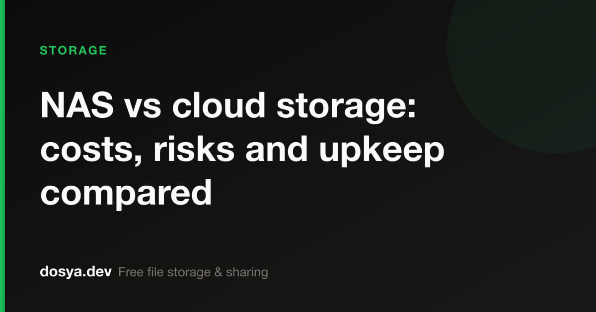 NAS vs cloud storage: costs, risks and upkeep compared