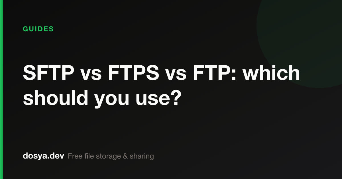 SFTP vs FTPS vs FTP: which should you use?