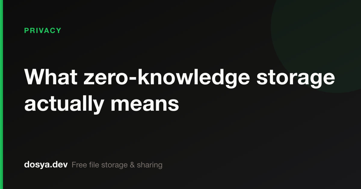 What zero-knowledge storage actually means